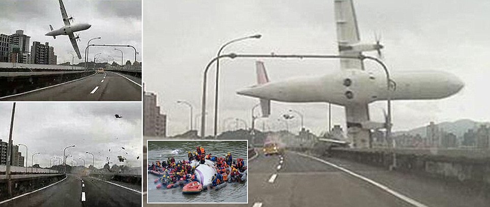 TransAsia Jatuh di Sungai Keeling Taiwan, 22 Penumpang Tewas